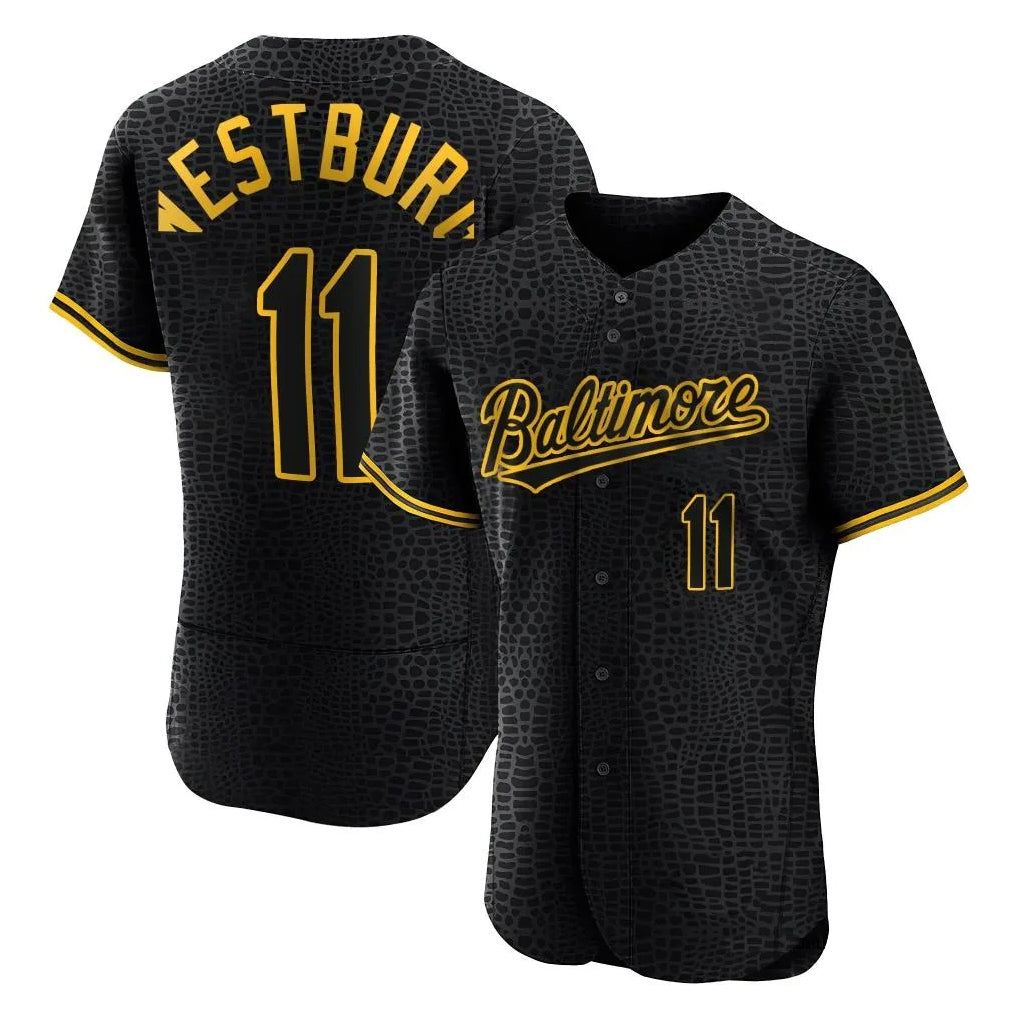 Baltimore Orioles #11 Jordan Westburg Player Black Fotopoulosg Snake Skin City Limited Elite Home Stitched Jerseys