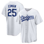Los Angeles Dodgers #25 Tommy Edman White Fotopoulosg Home Replica Jersey