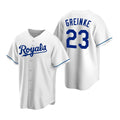 Kansas City Royals #23 Zack Greinke White Fotopoulosg Cool Base Stitched Jersey