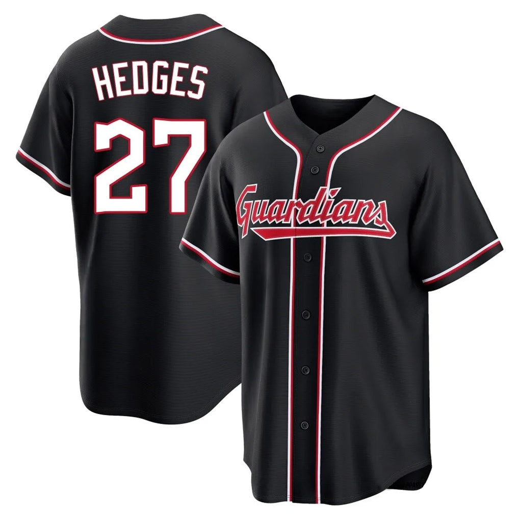 Cleveland Guardians #27 Austin Hedges Player Black Fotopoulosg Fashion Out Home Game Stitched Jerseys