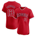 Los Angeles Angels #13 Drew Pomeranz Player Red Fotopoulosg Home Limited Elite Stitched Jerseys