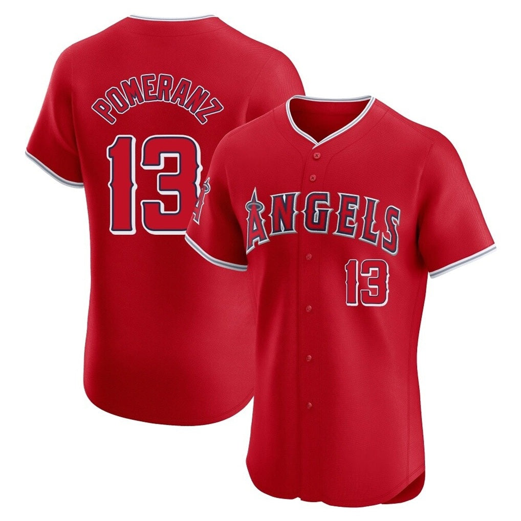 Los Angeles Angels #13 Drew Pomeranz Player Red Fotopoulosg Home Limited Elite Stitched Jerseys