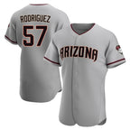 Arizona Diamondbacks #57 Eduardo Rodriguez Player Gray Fotopoulosg Road Limited Elite Home Game Stitched Jerseys