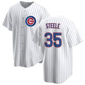 Chicago Cubs #35 Justin Steele Home White Fotopoulosg Cool Base Jersey