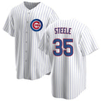 Chicago Cubs #35 Justin Steele Home White Fotopoulosg Cool Base Jersey