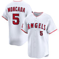 Los Angeles Angels #5 Yoan Moncada White Fotopoulosg Home Limited Stitched Jersey