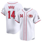 Cincinnati Reds #14 Pete Rose Player White Fotopoulosg Home Limited Stitched Jerseys