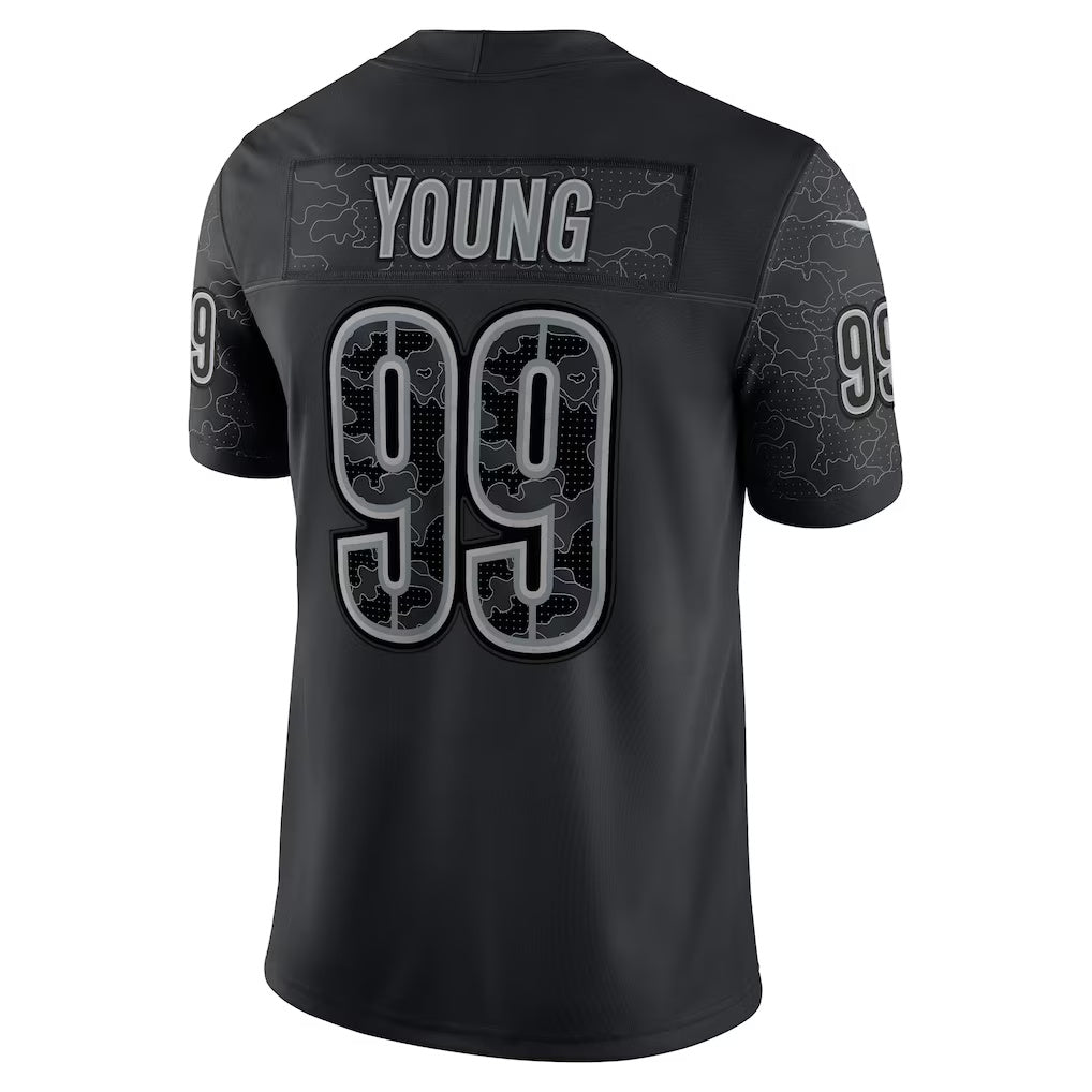 W.Commanders #99 Chase Young Black Fotopoulosg RFLCTV Limited Jersey