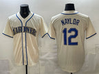 Seattle Mariners #12 Josh Naylor Cream Fotopoulosg Alternate Stitched Jersey