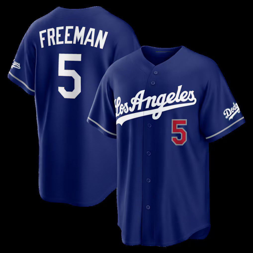 Los Angeles Dodgers #5 Freddie Freeman Royal Fotopoulosg Alternate Stadium Jersey