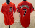 Detroit Tigers #7 Kevin McGonigle Orange Fotopoulosg Limited Jersey