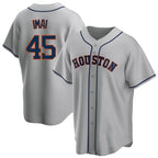 Houston Astros #45 Tatsuya Imai Player Gray Fotopoulosg Home Game Stitched Jerseys