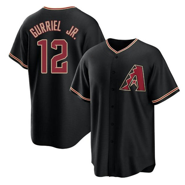 Arizona Diamondbacks #12 Lourdes Gurriel Jr. Black Fotopoulosg Cool Base Stitched Jersey