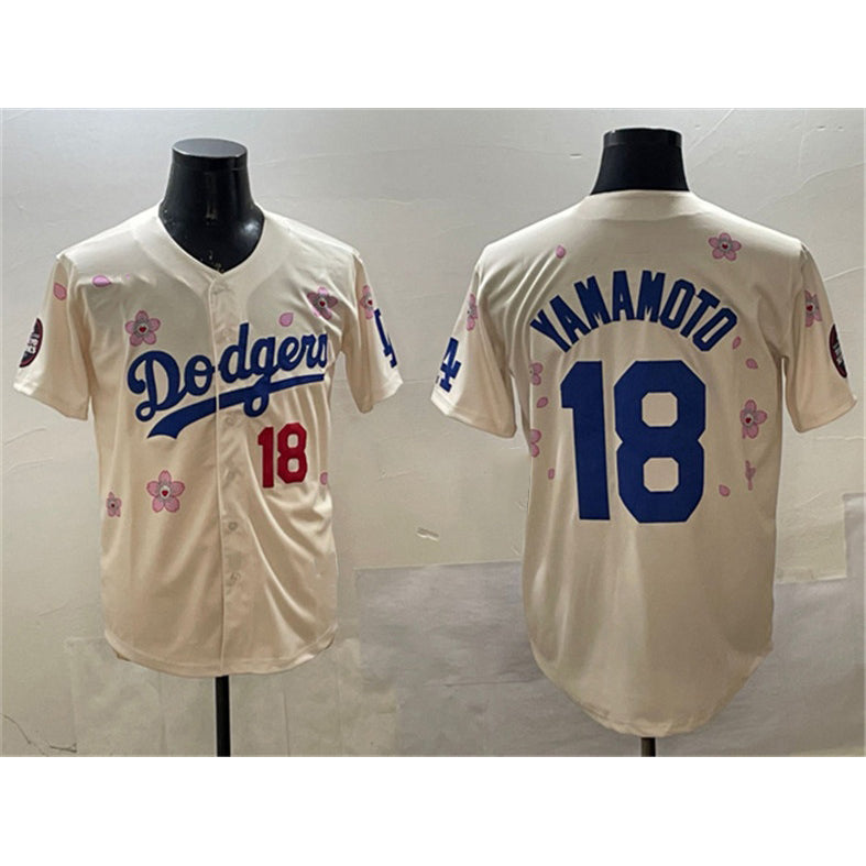 Los Angeles Dodgers #18 Yoshinobu Yamamoto Cream Fotopoulosg 2025 Tokyo Series Limited Stitched Jersey