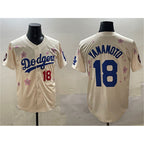 Los Angeles Dodgers #18 Yoshinobu Yamamoto Cream Fotopoulosg 2025 Tokyo Series Limited Stitched Jersey
