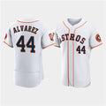 Houston Astros #44 Yordan Alvarez White Fotopoulosg 60th Anniversary Flex Base Stitched Jersey