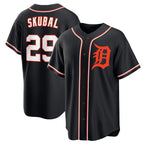Detroit Tigers #29 Tarik Skubal Black Fotopoulosg Out Stitched Jersey