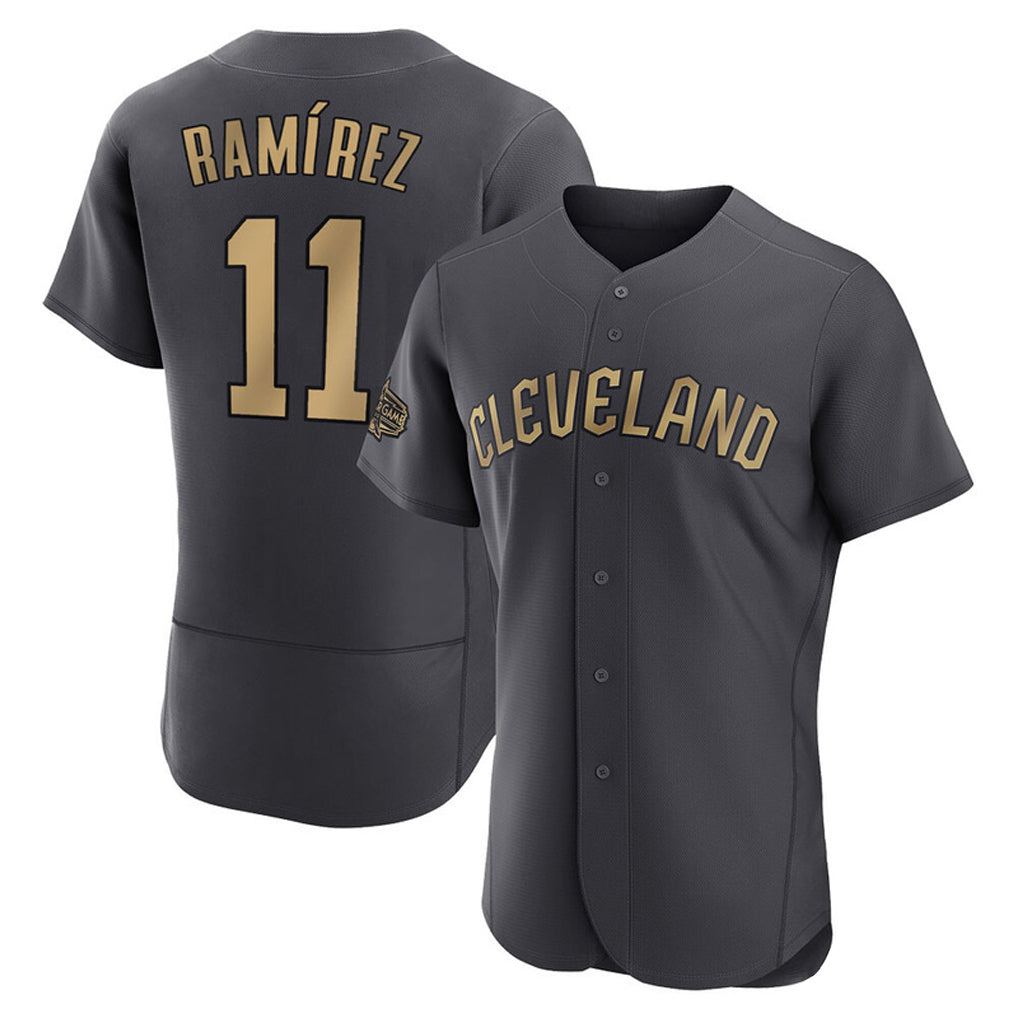 Cleveland Guardians #11 Jose Ramirez Player Charcoal Fotopoulosg All-Star Limited Elite Home Stitched Jerseys