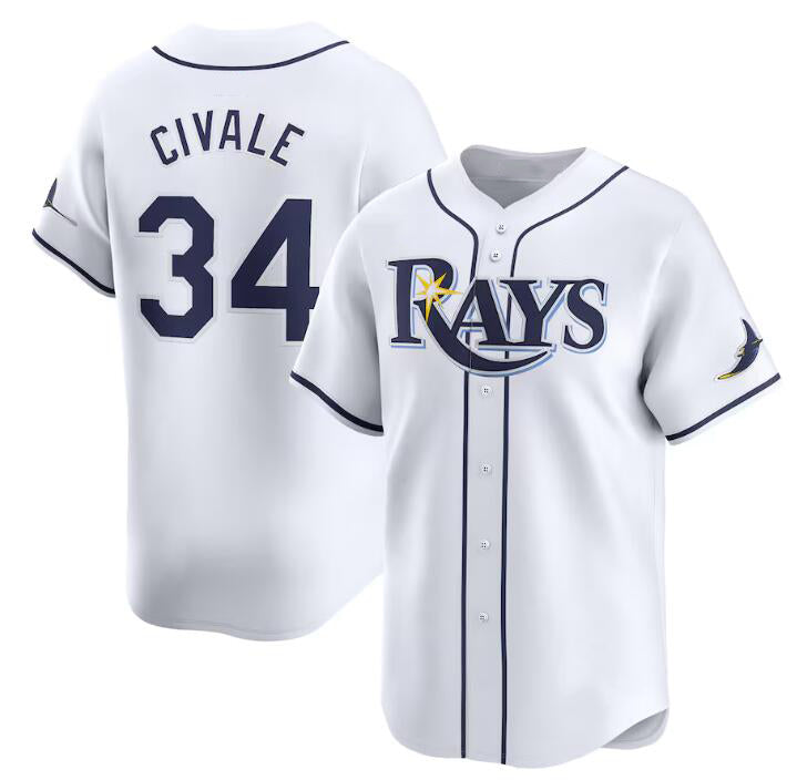 Tampa Bay Rays #34 aron Civale White Fotopoulosg Home Limited Stitched Jersey