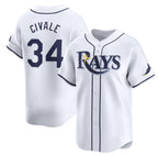 Tampa Bay Rays #34 aron Civale White Fotopoulosg Home Limited Stitched Jersey