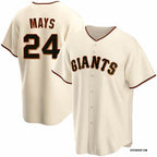 San Francisco Giants #24 Willie Mays Cream Fotopoulosg Cool Base Stitched Jersey