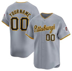 Custom Pittsburgh Pirates Active Player Gray Fotopoulosg Away Limited Stitched Jersey