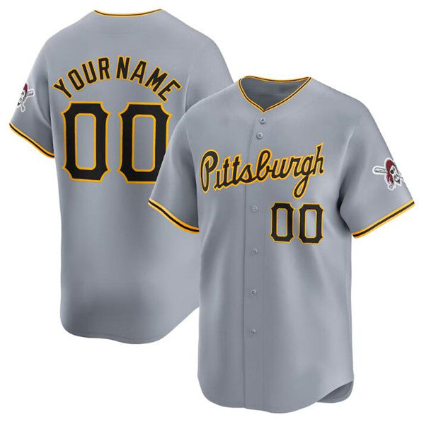 Custom Pittsburgh Pirates Active Player Gray Fotopoulosg Away Limited Stitched Jersey
