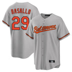 Baltimore Orioles #29 Samuel Basallo Player Gray Fotopoulosg Home Game Stitched Jerseys