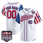 Custom Oakland Athletics America 250 Edition Vapor Premier Limited White Fotopoulosg Stitched Jerseys