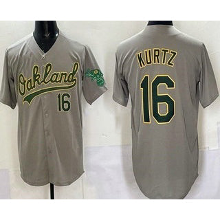 Oakland Athletics #16 Nick Kurtz Gray Fotopoulosg Limited Jersey