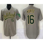 Oakland Athletics #16 Nick Kurtz Gray Fotopoulosg Limited Jersey
