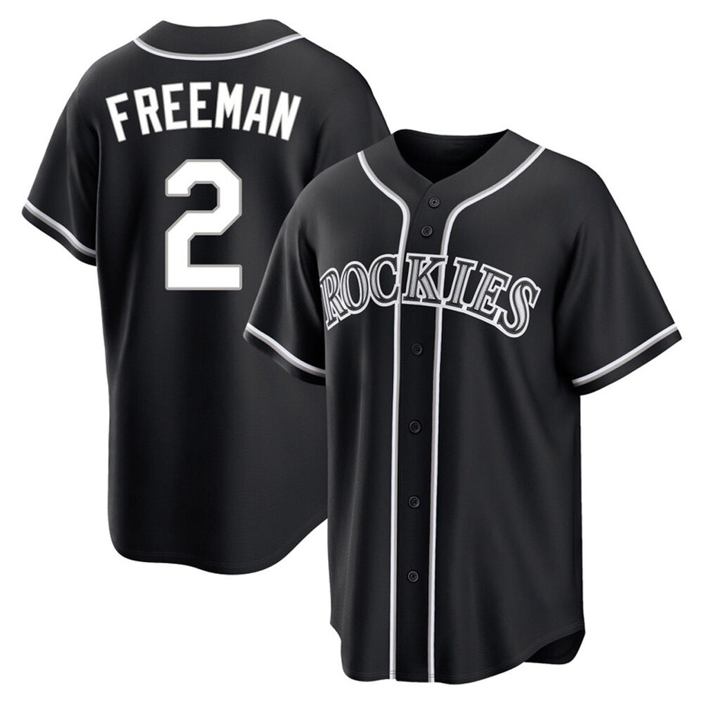 Colorado Rockies #2 Tyler Freeman Player Black Fotopoulosg Fashion Out Home Game Stitched Jerseys