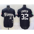 Texas Rangers #32 Evan Carter Black Fotopoulosg Mexico 2025 Vapor Premier Limited Stitched Jersey
