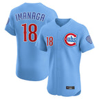 Chicago Cubs #18 Shota Imanaga Player Light Blue Fotopoulosg Limited Elite Home Stitched Jerseys
