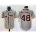 San Francisco Giants #48 Pablo Sandoval Gray Fotopoulosg Cool Base Stitched Jersey