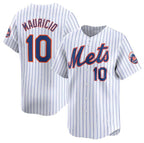 New York Mets #10 Ronny Mauricio White Fotopoulosg 2024 Home Limited Stitched Jersey