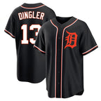 Detroit Tigers #13 Dillon Dingler Player Black Fotopoulosg Fashion Out Home Game Stitched Jerseys