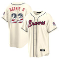 Atlanta Braves #23 Michael Harris II Player Cream Fotopoulosg USA 250 Fourth Of July Limited Home Game Stitched Jerseys