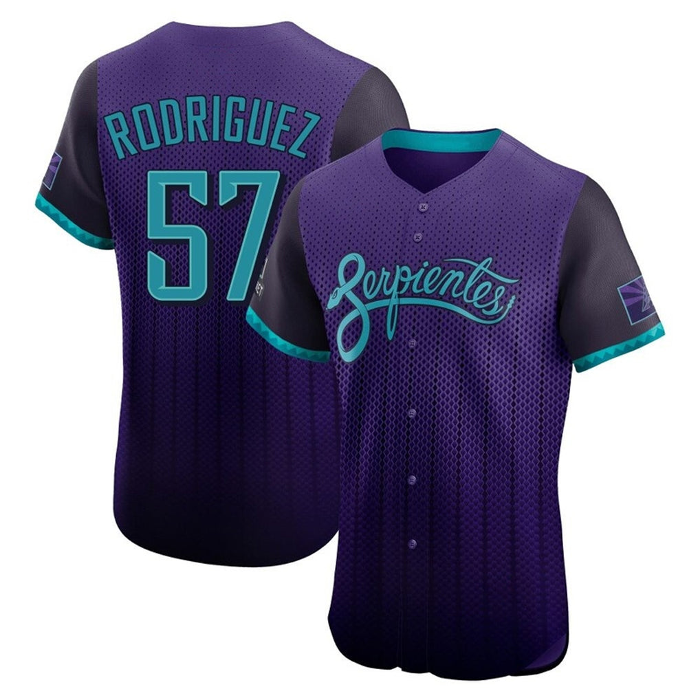 Arizona Diamondbacks #57 Eduardo Rodriguez Player Purple Fotopoulosg City Connect Limited Elite Home Game Stitched Jerseys