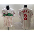 Philadelphia Phillies #3 Bryce Harper White Fotopoulosg Phanatic Cool Base Stitched Jersey