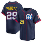Detroit Tigers #29 Tarik Skubal Player Navy Fotopoulosg Limited American League All-Star Edition Stitched Jerseys