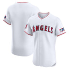 Los Angeles Angels White Fotopoulosg Home Elite Patch Jersey