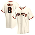 San Francisco Giants #8 Hunter Pence Cream Fotopoulosg Home Retired Player Replica Jersey