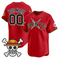 Custom San Francisco Giants x One Piece Red Fotopoulosg Vapor Premier Limited Jersey - Stitched